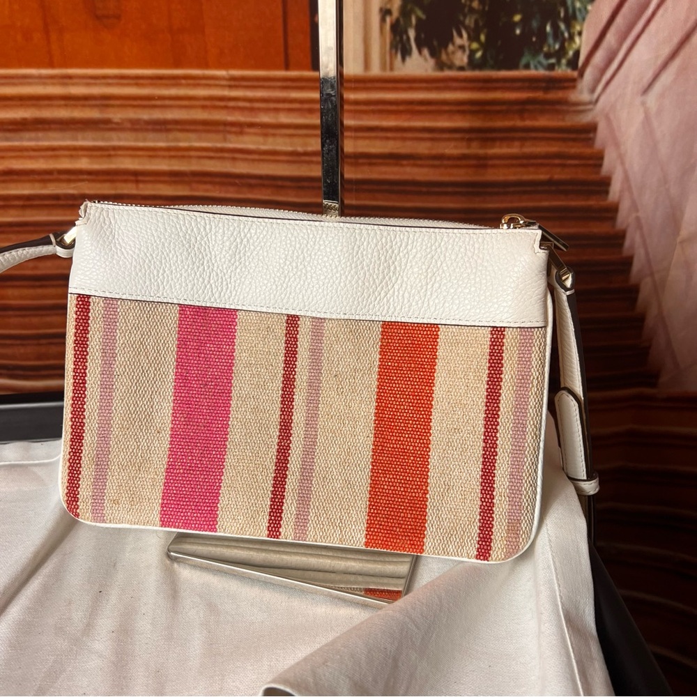 Kate Spade Leila Pink and Orange Crossbody Bag with Modern Design, triple gusset - Picture 8 of 17